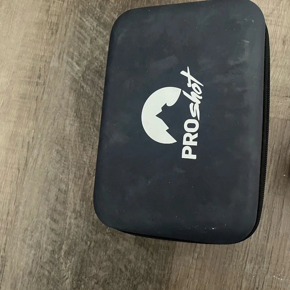 Blue and Black Protective Case with Accessories